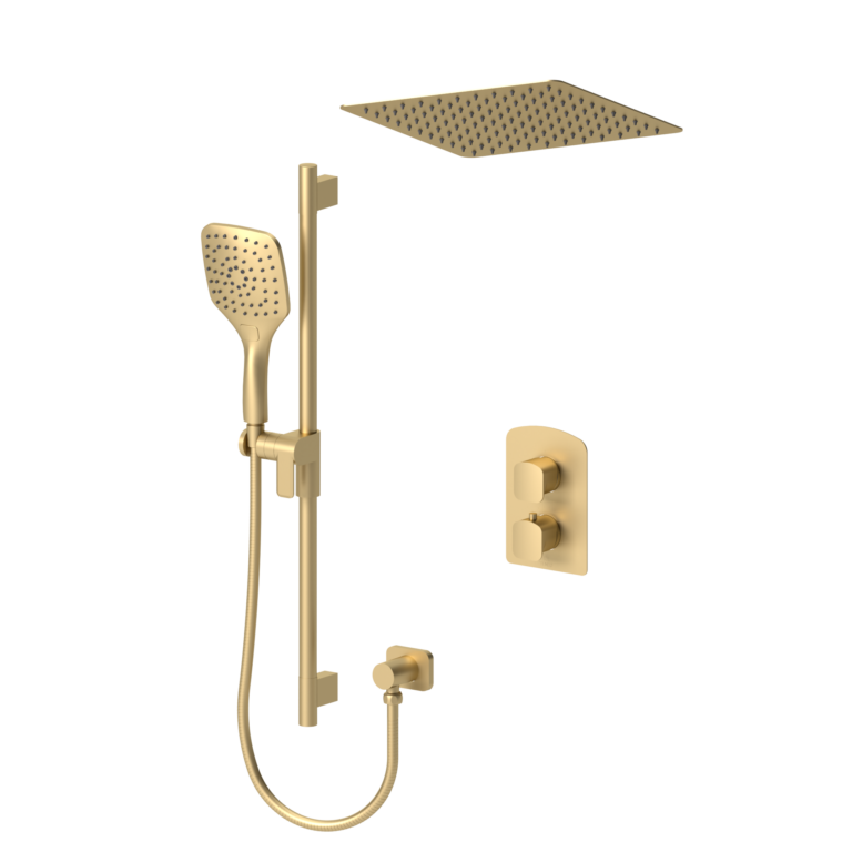 Delano T-Box kit 2 functions pres bal brushed gold finish