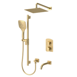 Delano T-Box kit 3 functions pres bal brushed gold finish