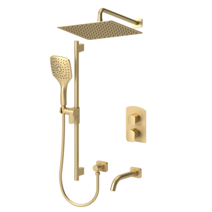 Delano T-Box kit 3 functions pres bal brushed gold finish