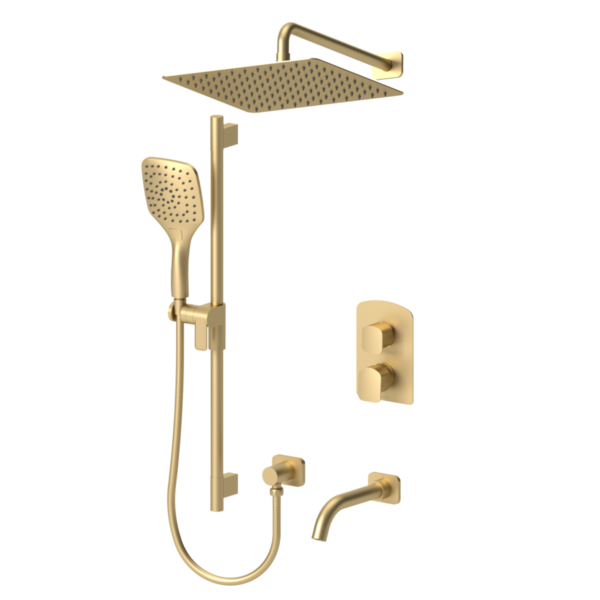 Delano T-Box kit 3 functions pres bal brushed gold finish