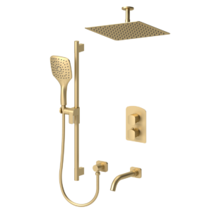 Delano T-Box kit 3 functions pres bal brushed gold finish