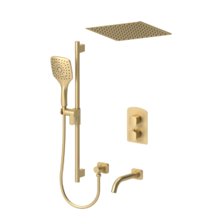 Delano T-Box kit 3 functions pres bal brushed gold finish