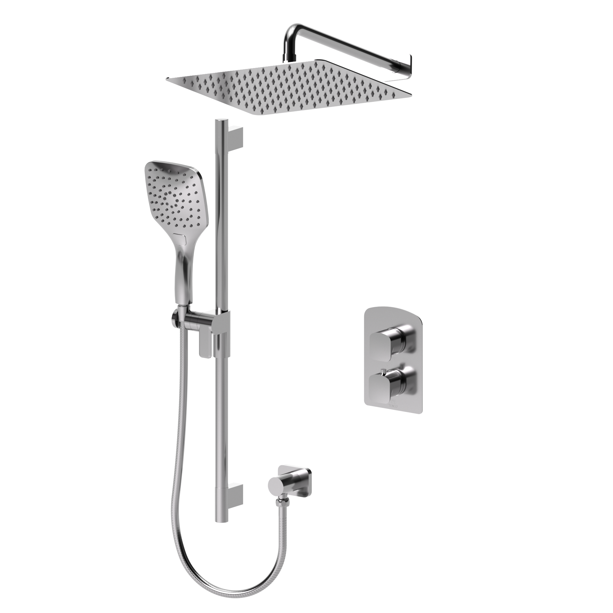 TENZO DET32-20112 Delano T-Box kit 2 functions thermo chrome finish