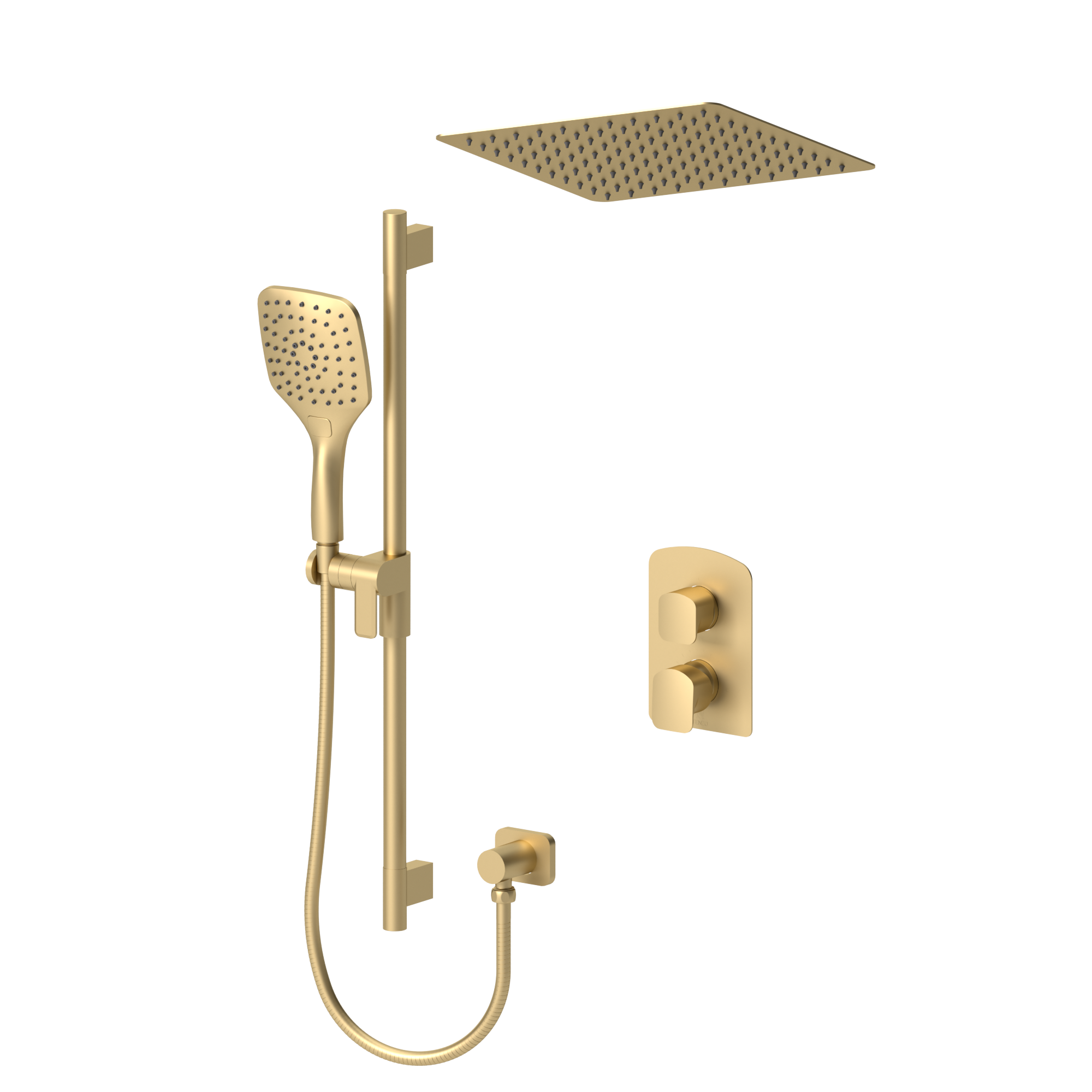 Delano T-Box kit 2 functions thermo brushed gold finish