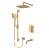 Delano T-Box kit 3 functions thermo brushed gold finish