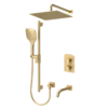 Delano T-Box kit 3 functions thermo brushed gold finish