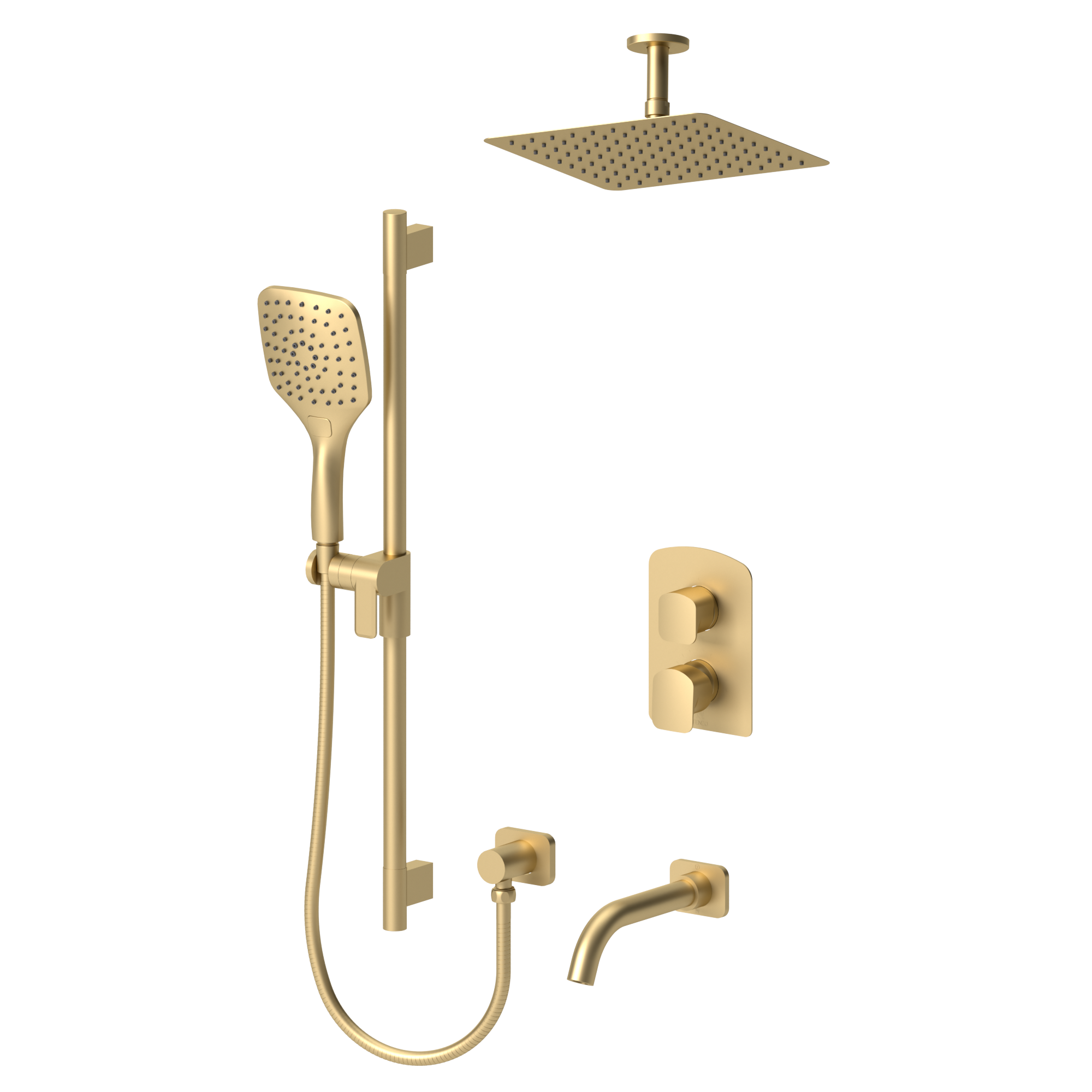 Delano T-Box kit 3 functions thermo brushed gold finish Delano T-Box kit 3 functions thermo brushed gold finish