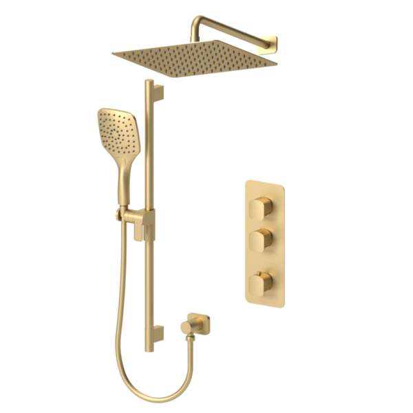 Delano Extenza kit 2 functions thermo brushed gold finish