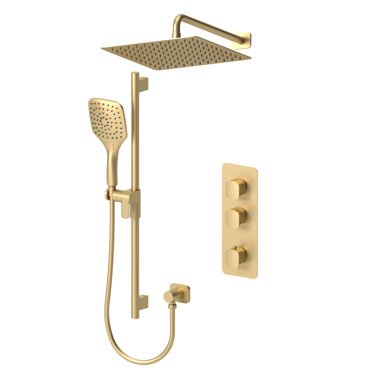 Delano Extenza kit 2 functions thermo brushed gold finish