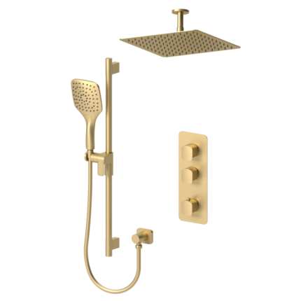 Delano Extenza kit 2 functions thermo brushed gold finish
