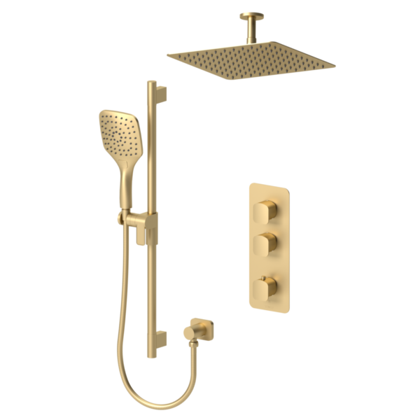 Delano Extenza kit 2 functions thermo brushed gold finish