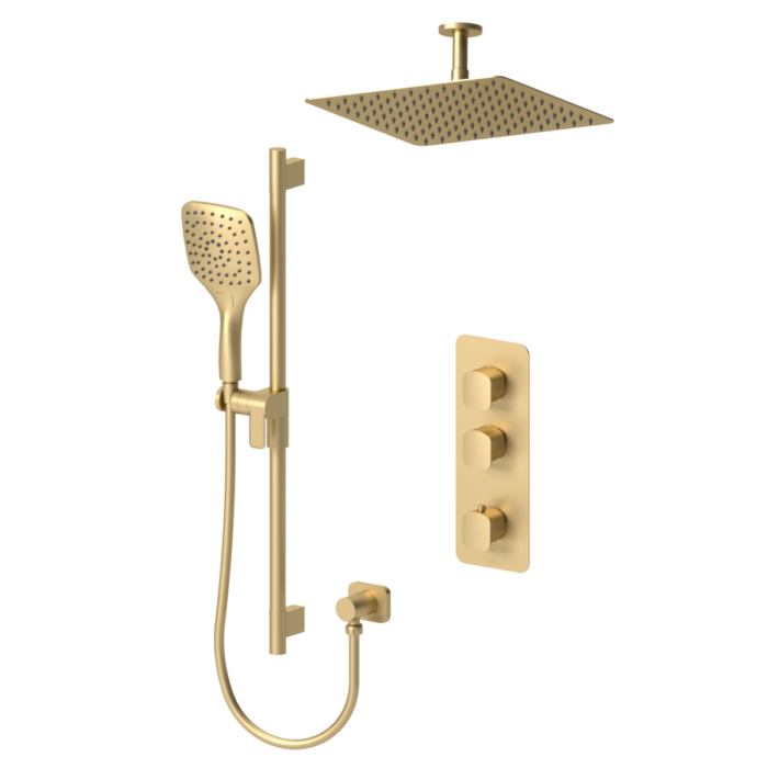 Delano Extenza kit 2 functions thermo brushed gold finish