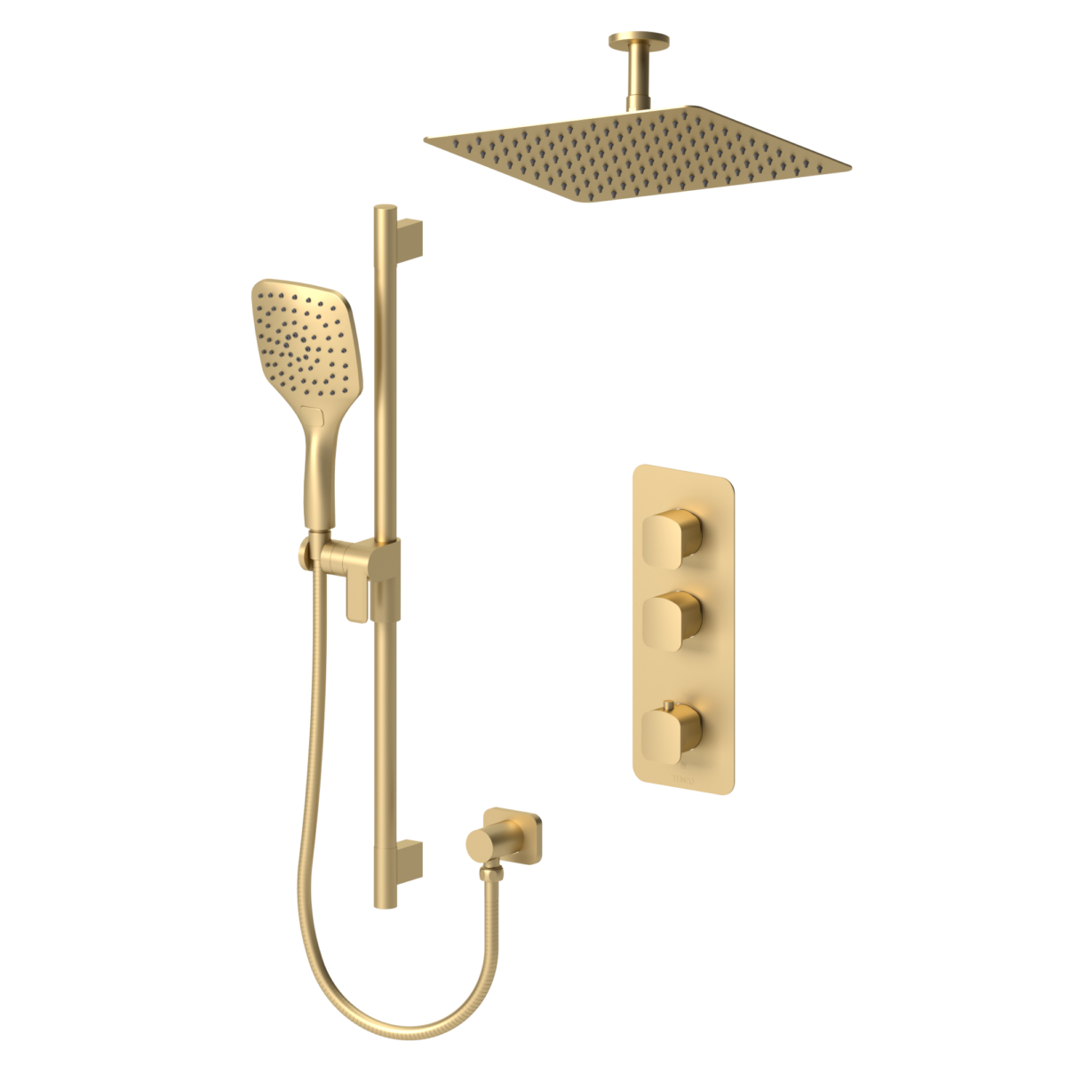 Delano Extenza kit 2 functions thermo brushed gold finish