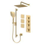 Delano Extenza kit 3 functions thermo brushed gold finish