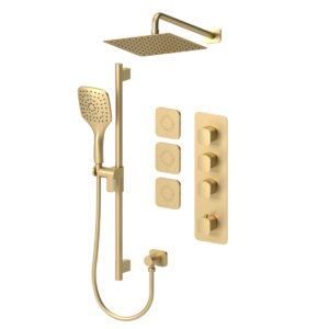 Delano Extenza kit 3 functions thermo brushed gold finish