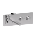 Wall mount tub faucet with retractable hose Delano chrome