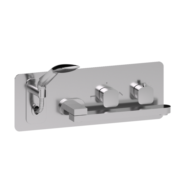 Wall mount tub faucet with swivel spout Delano chrome