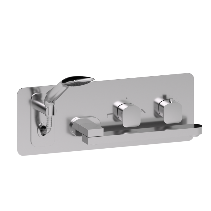 Wall mount tub faucet with swivel spout Delano chrome