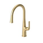 Single-handle kitchen faucet Felicia with pull-down & 2-Function hand shower brushed gold