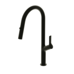 Single-handle kitchen faucet Lotus with pull-down & 2-Function hand shower matte black