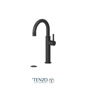 _TENZO ALY12-P-XX Tall single hole lavatory faucet with drain, Alyss