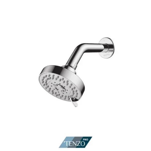 Kit of Shower Head 2 functions 10cm [4''] and Shower arm 45° chrome