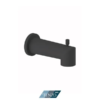 Wall mount spout with deviator 15cm [6"] brass matte black
