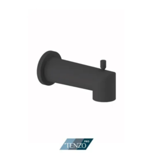 Wall mount spout with deviator 15cm [6"] brass matte black