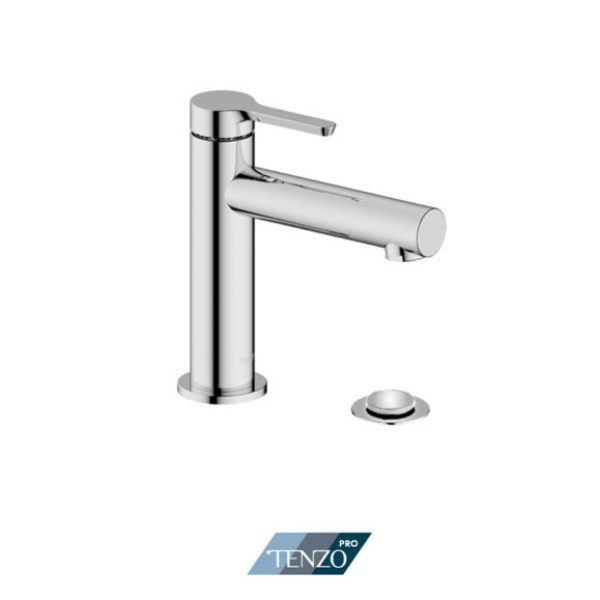 Mylo single hole lavatory faucet chrome with drain (overflow)