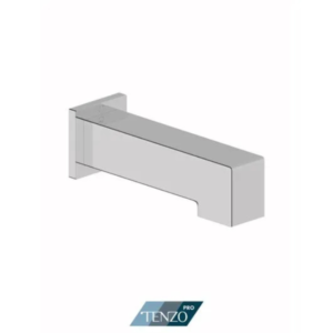 Wall mount squared spout 15cm [6"] brass chrome