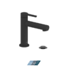 Mylo single hole lavatory faucet matte black with drain (overflow)