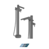 Mylo floor mount 3 pcs tub filler matte black