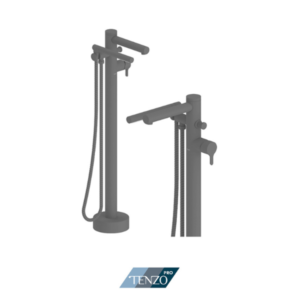 Mylo floor mount 3 pcs tub filler matte black