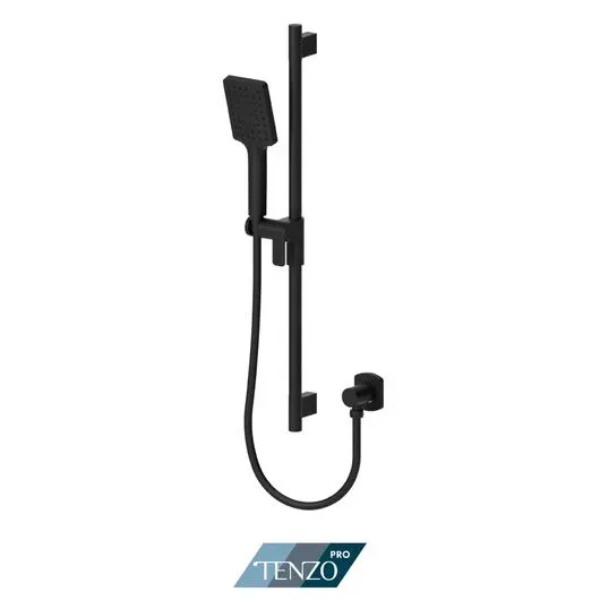Sliding bar kit with elbow matte black