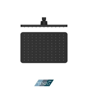 Shower head rectangular 19x27cm [7-1/2 x 10 3/4] PVC matte black