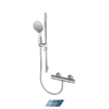 Thermostatic external kit with volume control chrome