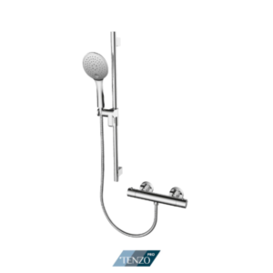 Thermostatic external kit with volume control chrome