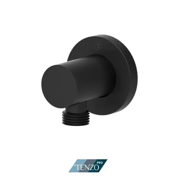 Wall supply elbow matte black