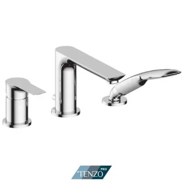 Deck mount 3 pcs tub filler Galia chrome