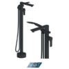 Galia floor mount 3 pcs tub filler matte black