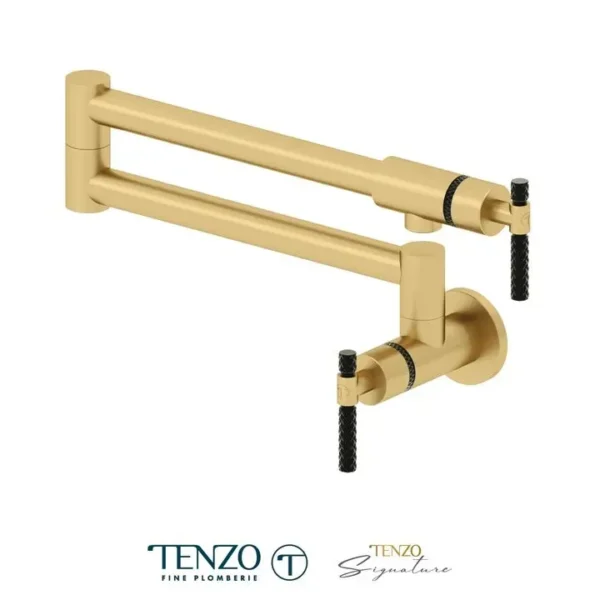 Pot filler faucet Bellacio brushed gold / matte black