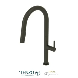 Single-handle kitchen faucet Calozy with pull-down & 2-Function hand shower matte black