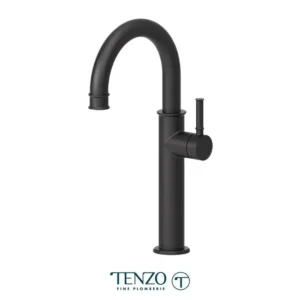 Alyss single hole tall lavatory faucet matte black