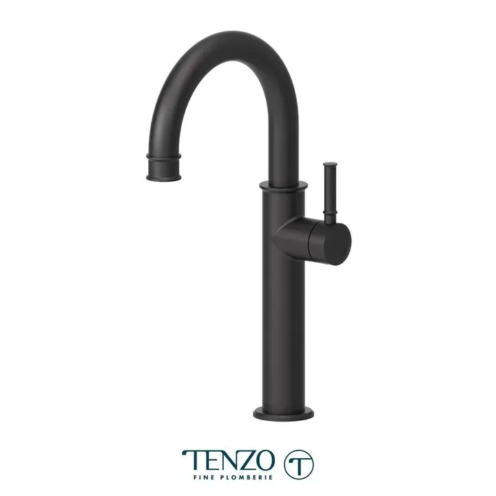 Alyss single hole tall lavatory faucet matte black