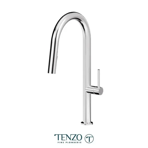 Single-handle kitchen faucet Amador with pull-down & 2-Function hand shower chrome