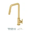 Single-handle kitchen faucet Bellacio with pull-down & 2-Function hand shower brushed gold