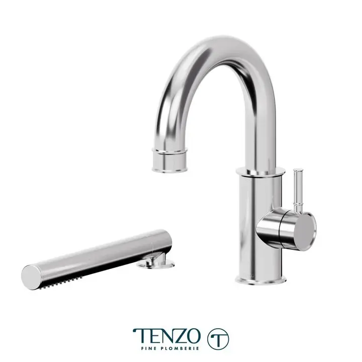 Deck mount 2 pcs tub filler Alyss chrome