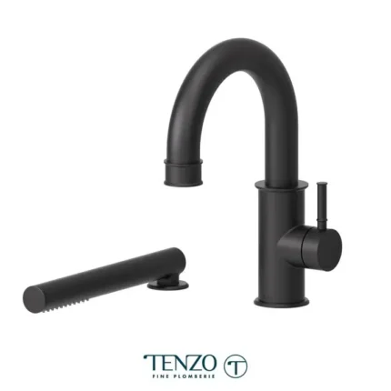 Deck mount 2 pcs tub filler Alyss matte black