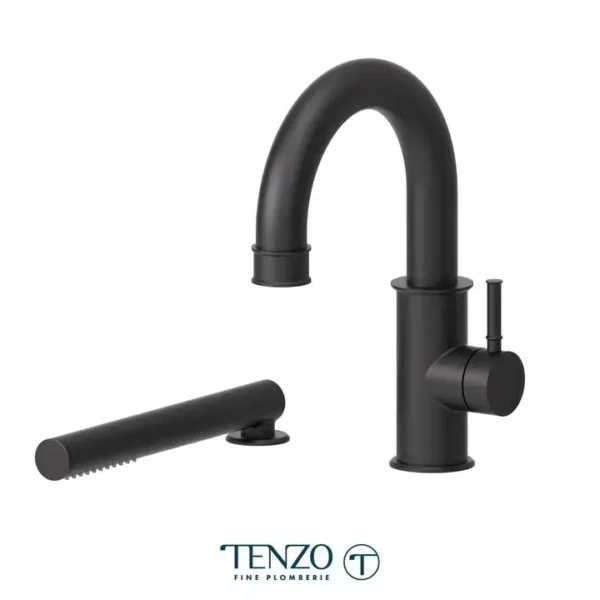 Deck mount 2 pcs tub filler Alyss matte black