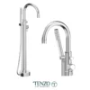 Alyss floor mount 3 pcs tub filler chrome